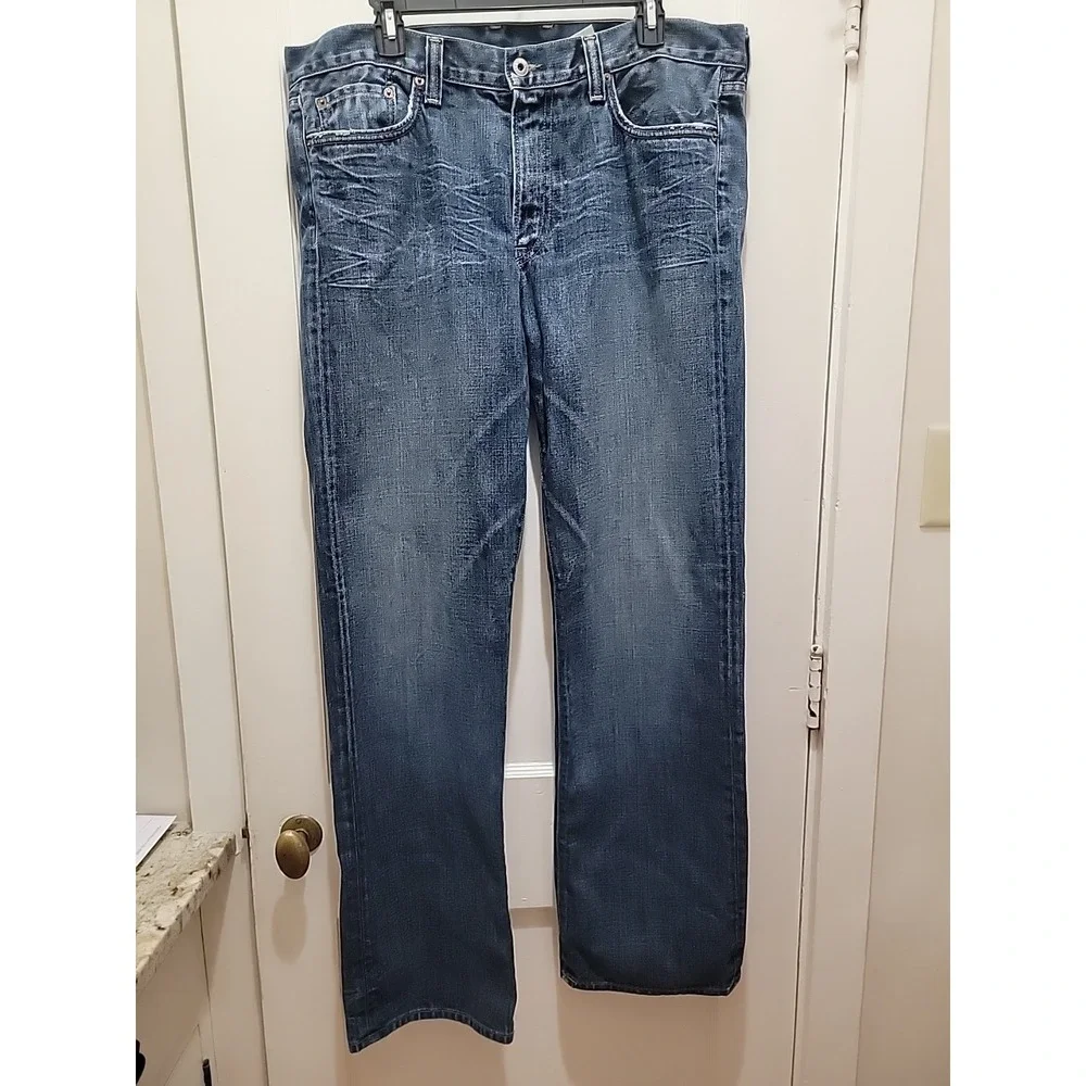Lucky Brand Vintage Straight Dungarees by Gene Montesano Jeans Mens 36x34 USA